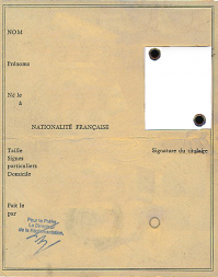 Carte identite ancienne