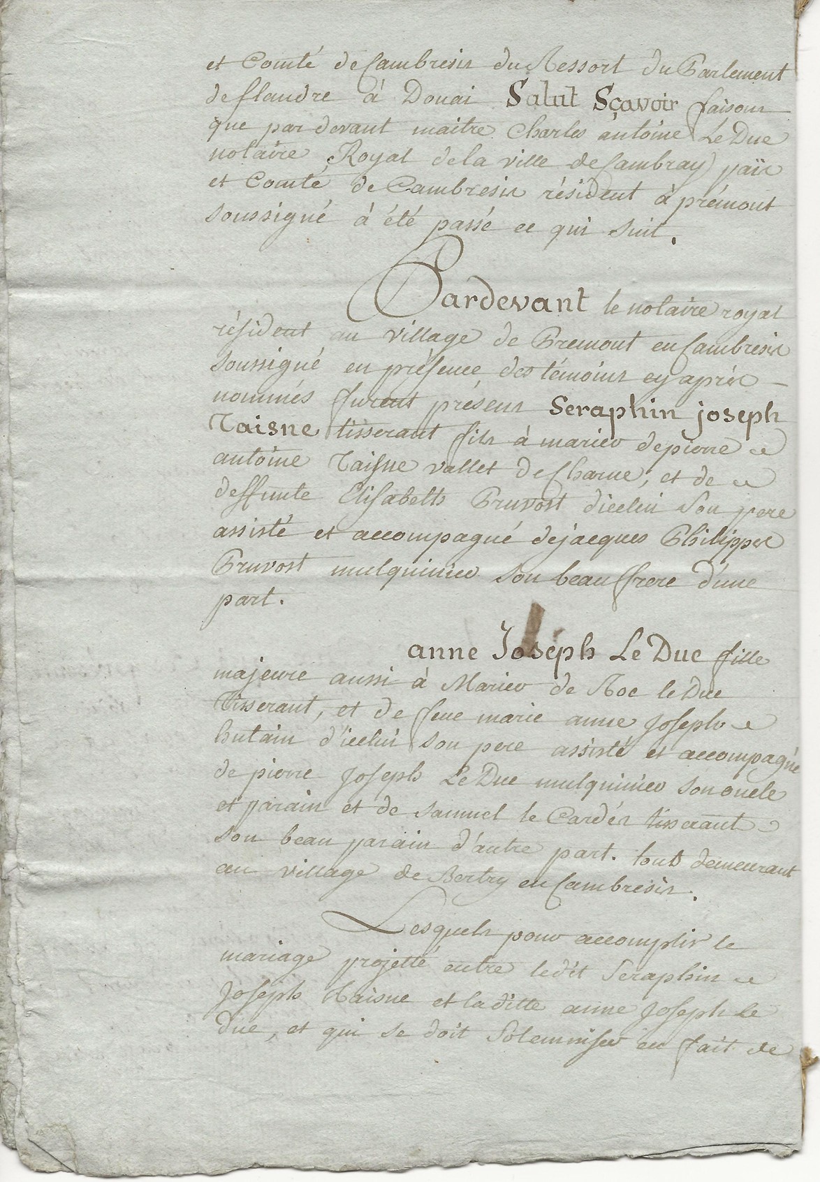 1788 contrat mariage seraphin taine x anne leduc 004