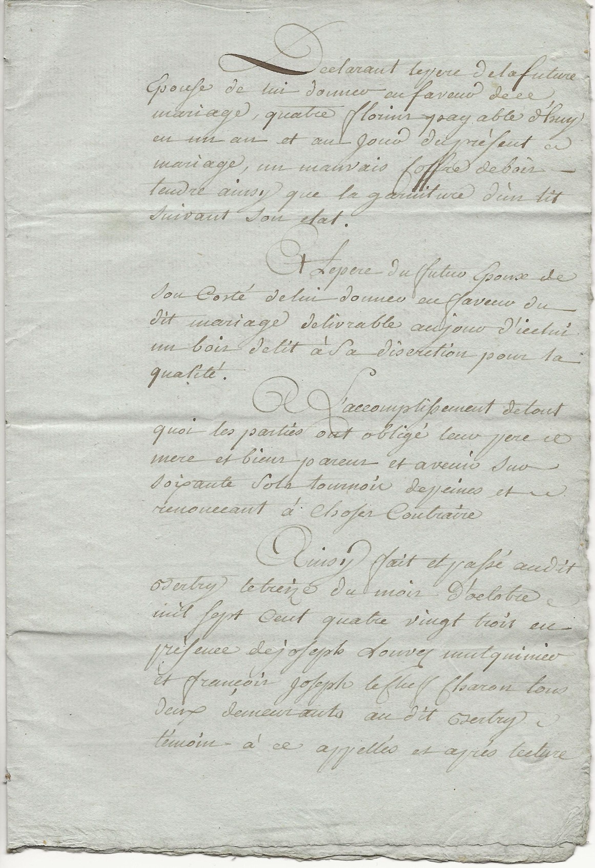 1788 contrat mariage seraphin taine x anne leduc 007