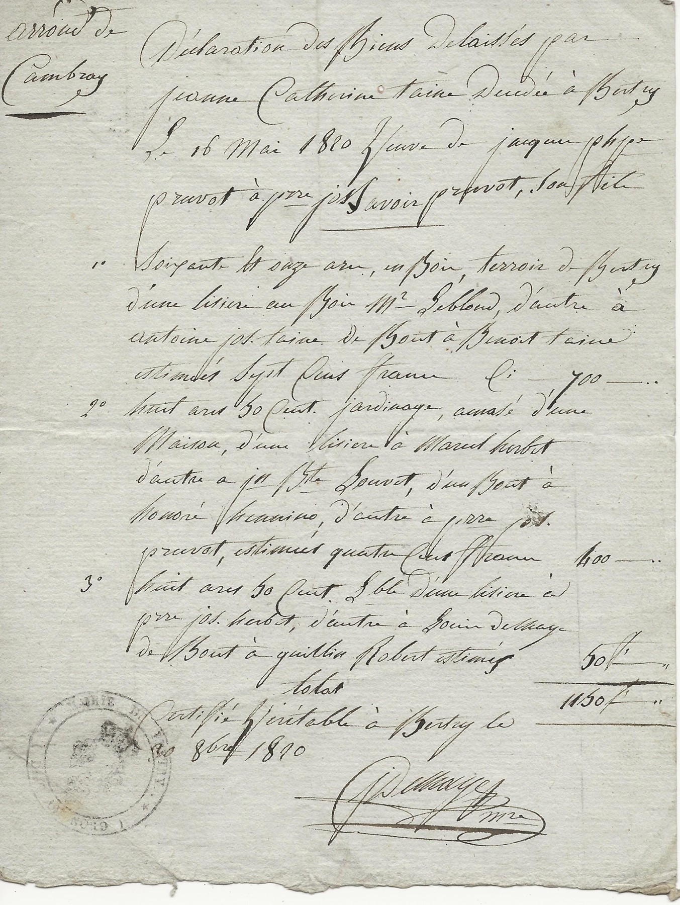 1820 declaration de biens jeanne catherine taine 001