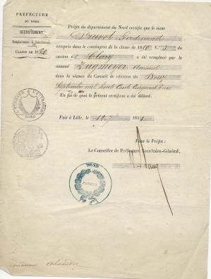 1851 attestation de remplacement de pruvot ferdinand 001