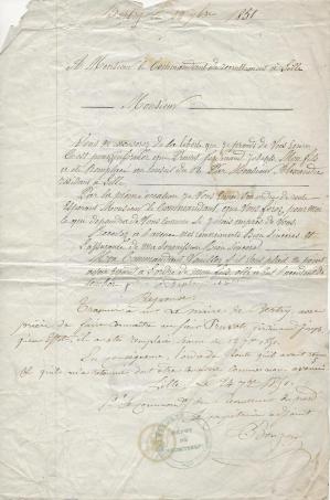 1851 courrier pruvot ph pour ferdinant armee 001
