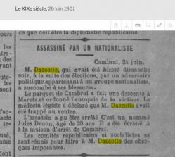 1901 dascotte assassine maretz 1