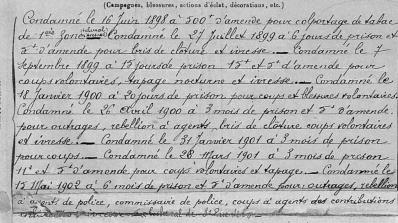 Bouvelle gustave condamnations