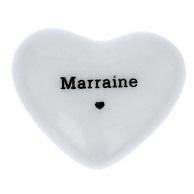 Coeur porcelaine marraine