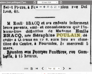 D inhumation definitive poulain seraphine 1924