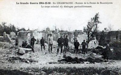 Les ruines de la ferme de beausejour