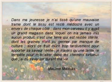 Maxime poeme