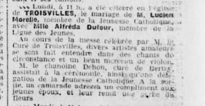Presse mariage morelle x dufour