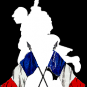 Silhouette soldat plus drapeaux png