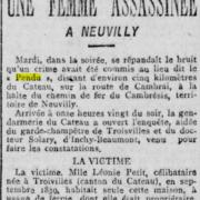 Une femme assassinee